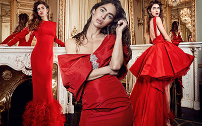 Красные вечерние платья из коллекции Yolan Cris Pre-Fall 2020