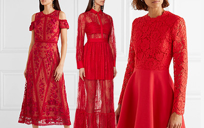 12 красных кружевных платьев на 2019 год
