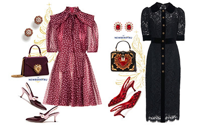 Новогодние образы в стиле Dolce & Gabbana в модных сетах